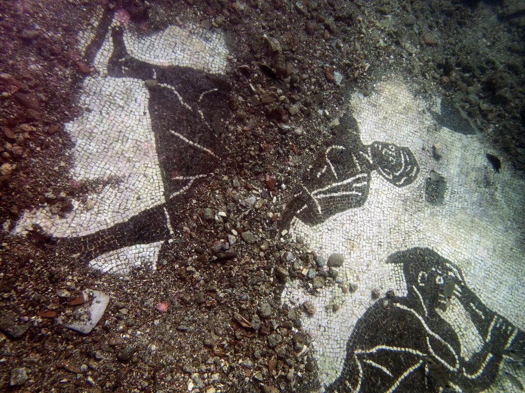 Underwater mosaics in Baia